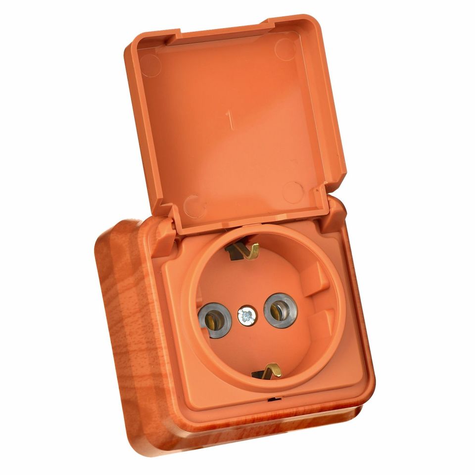 Günsan Fantasy Meşe Kapaklı Topraklı Priz