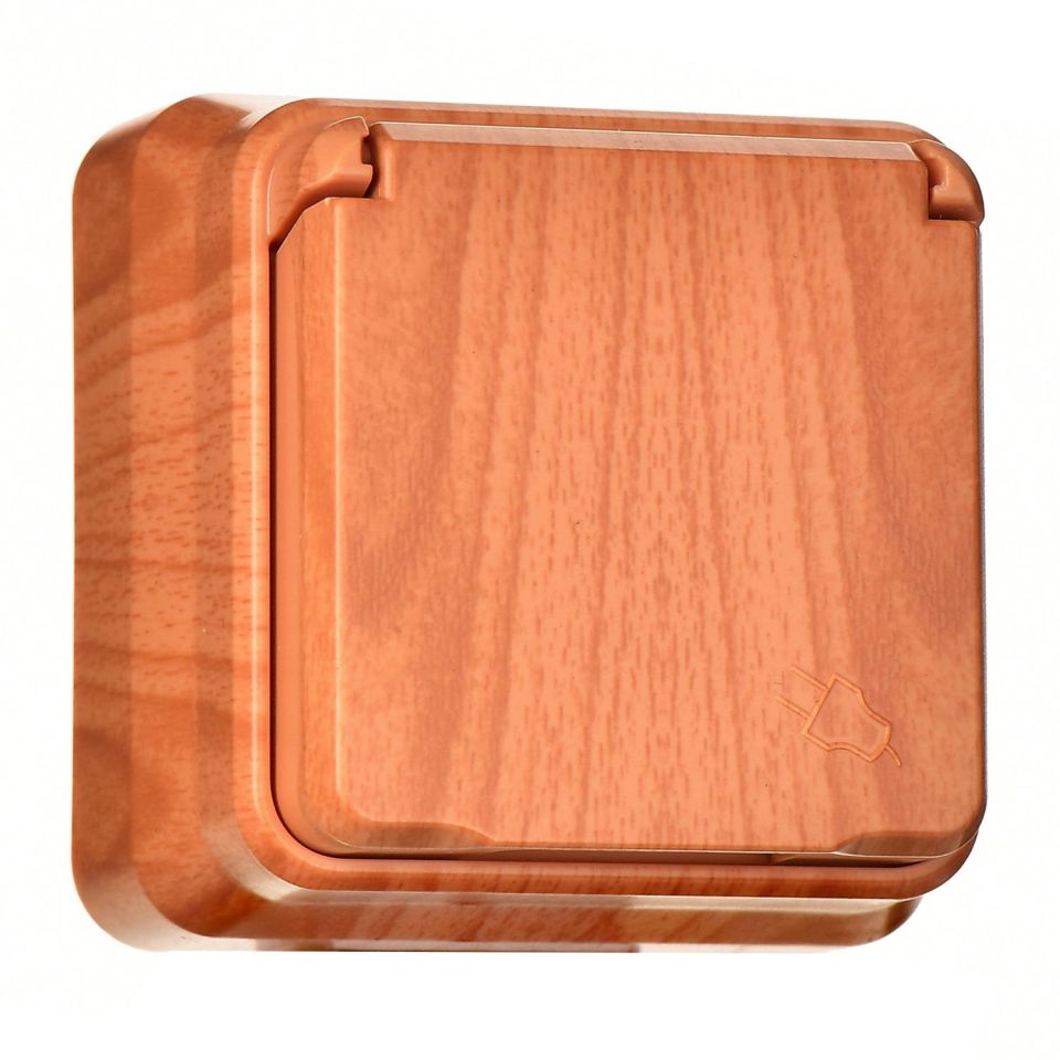 Günsan Fantasy Meşe Kapaklı Topraklı Priz