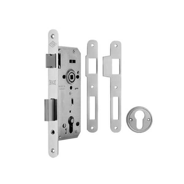 Kale 152R Silindirli Daire Kilidi-Rozet Delikli-Oval-Krom-18 mm Aynalı-45 mm