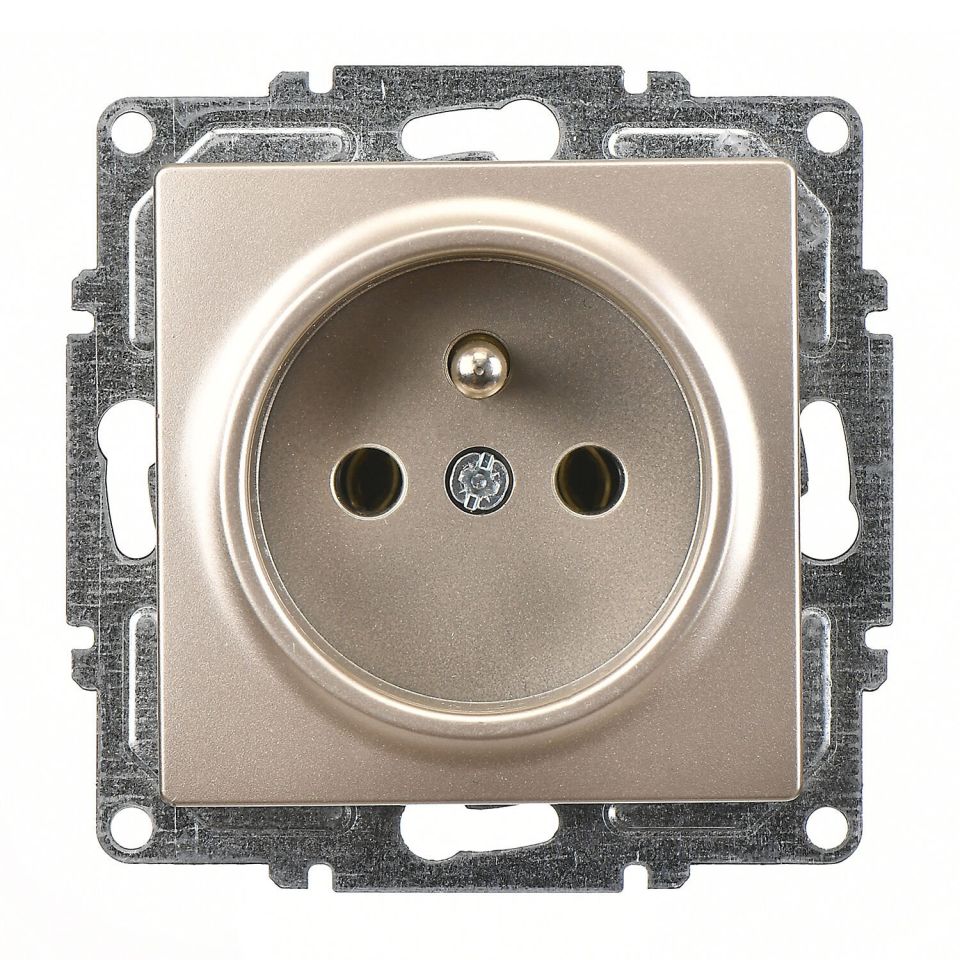 Günsan Visage Metalik Bej UPS Priz - 16A 250V - Vidalı