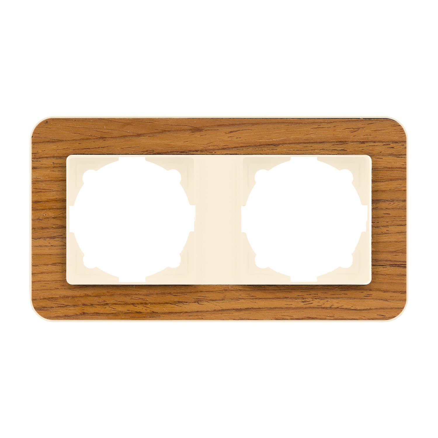 Günsan Radius Krem & Natural Teak İkili Çerçeve