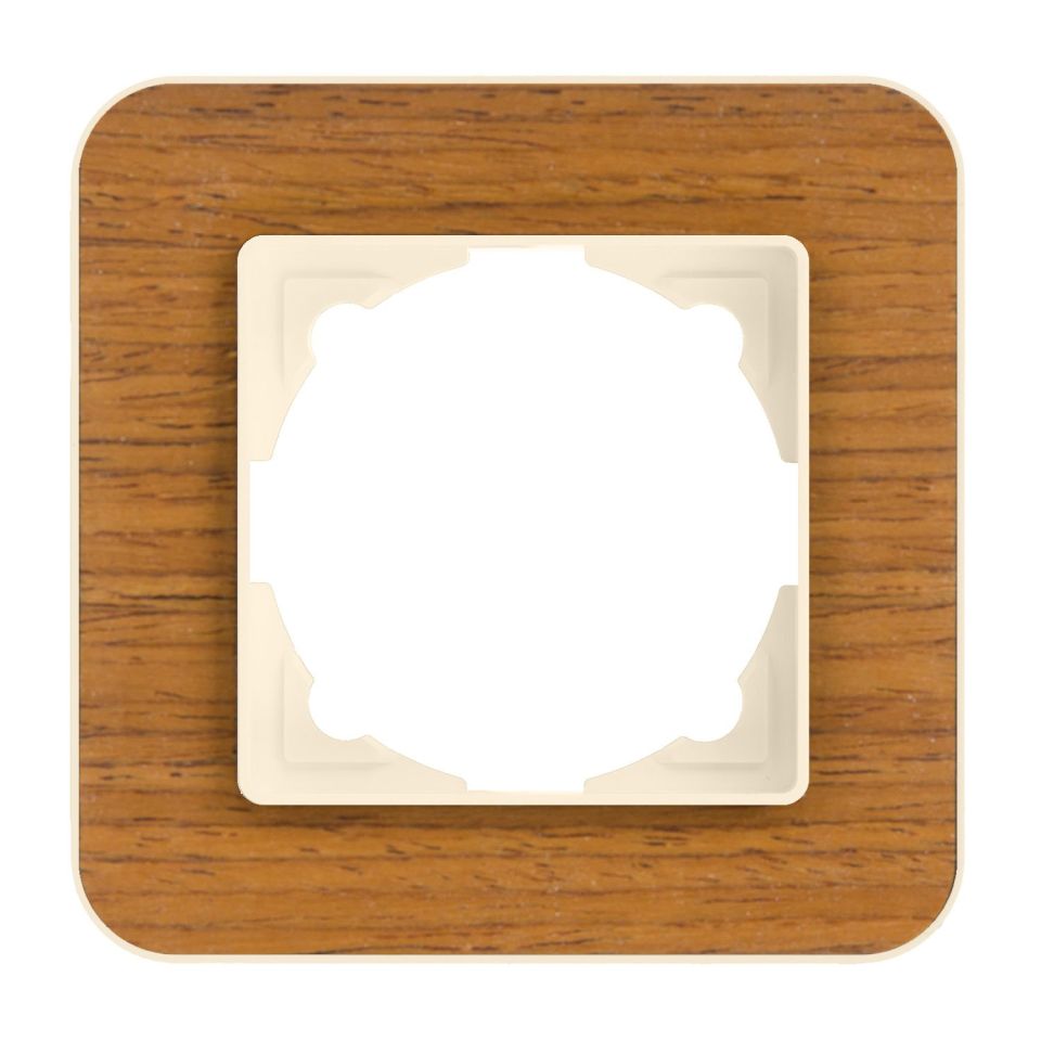 Günsan Radius Krem & Natural Teak Tekli Çerçeve