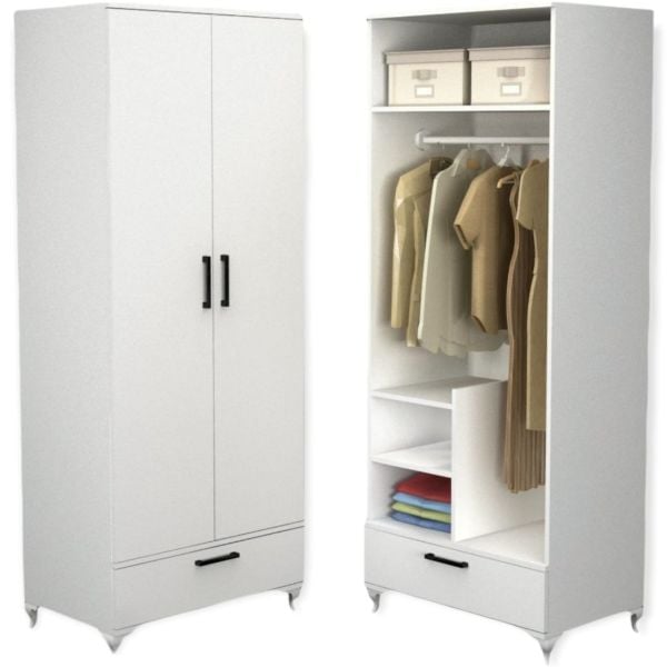 Gardrop 2 Kapaklı Beyaz