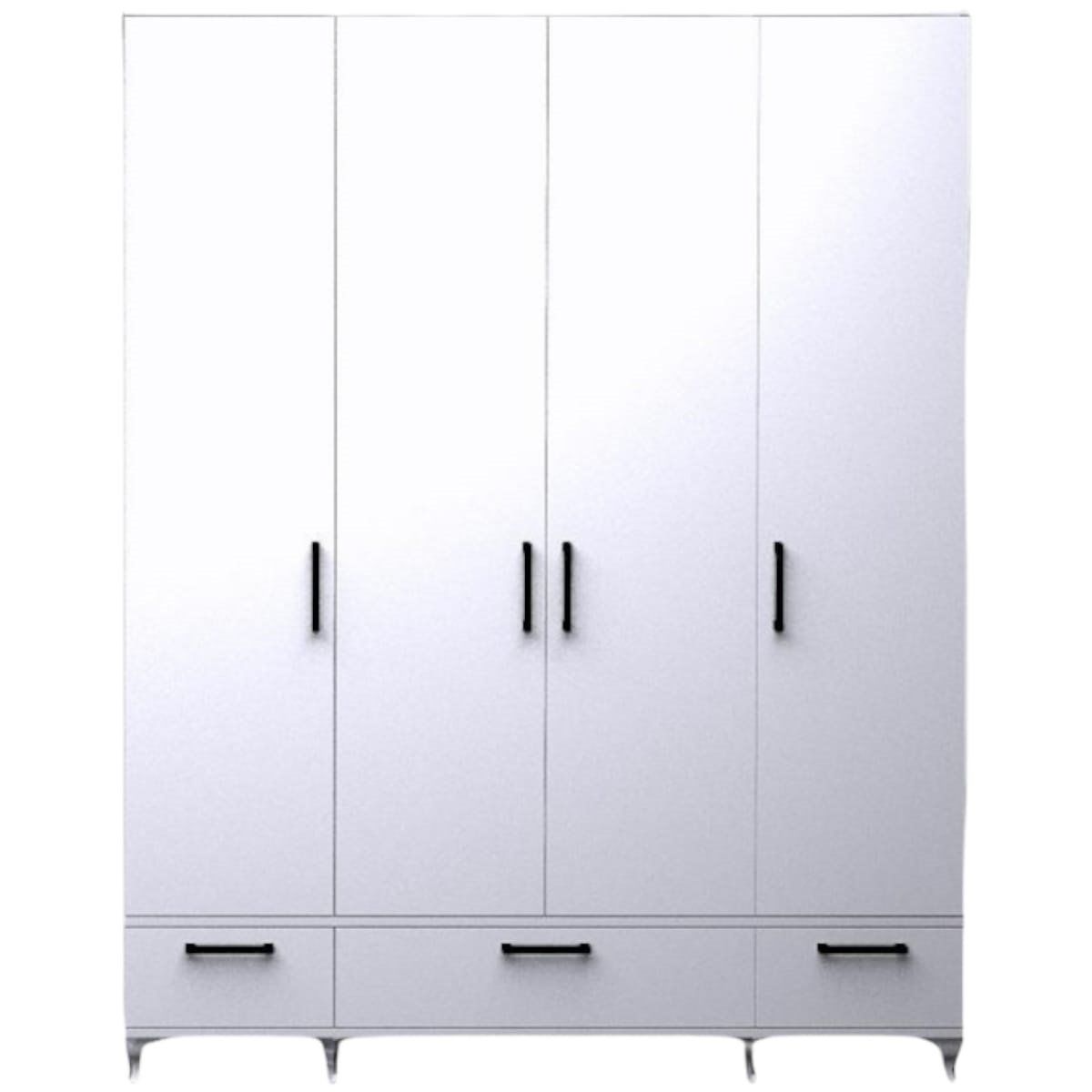 Gardrop 4 Kapaklı Beyaz