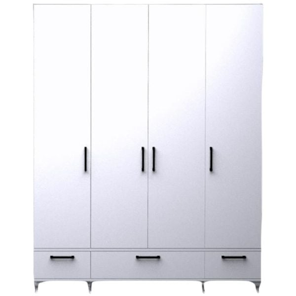 Gardrop 4 Kapaklı Beyaz