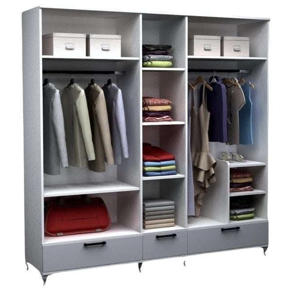 Gardrop 5 Kapaklı Beyaz