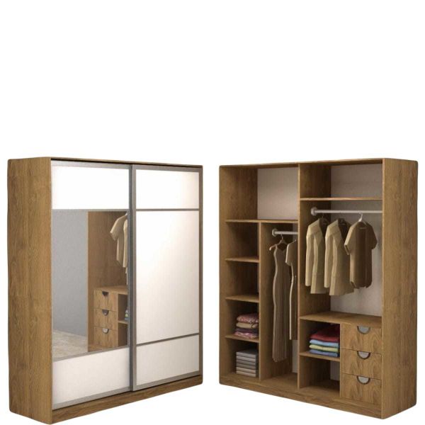 Gardrop Sürgü Kapaklı Beyaz