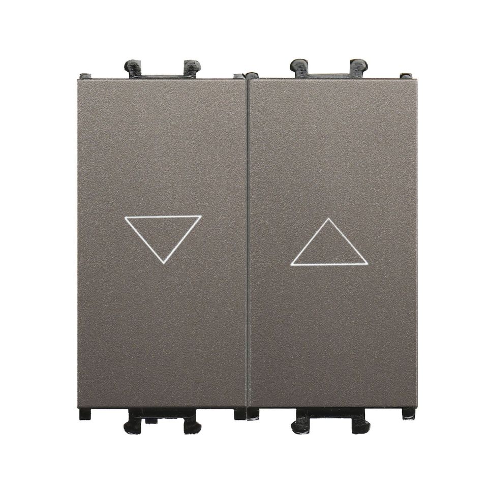 Günsan Domino Mocha Çiftli Stor & Jaluzi Butonu - 2M - 16AX 250V