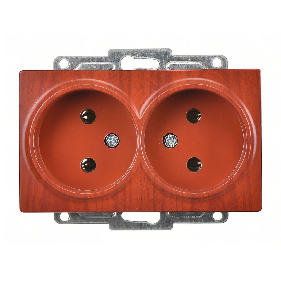 Günsan Visage Kiraz İkili Priz- 16A 250V - Vidalı