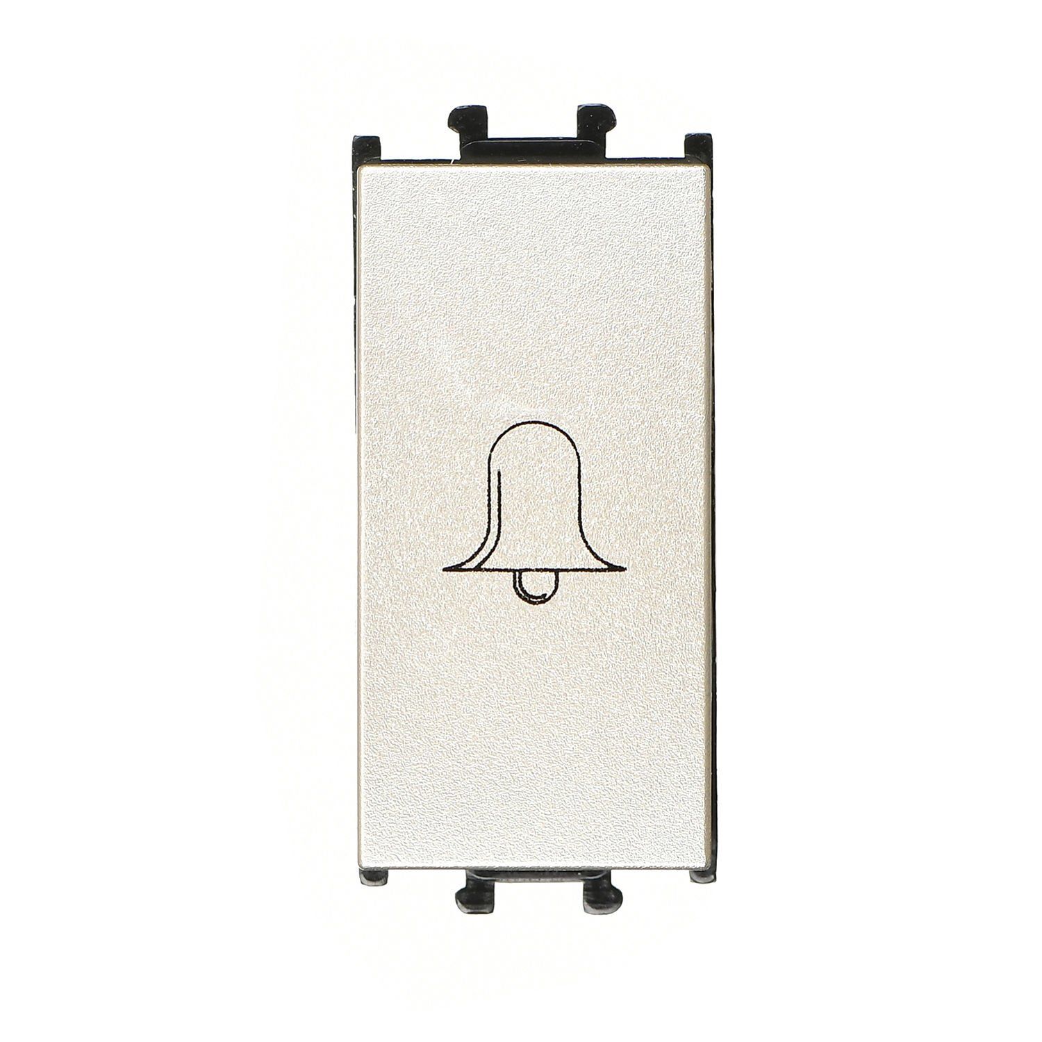 Günsan Domino Metalik Bej Vidalı Zil Butonu - 1M - 16AX 250V