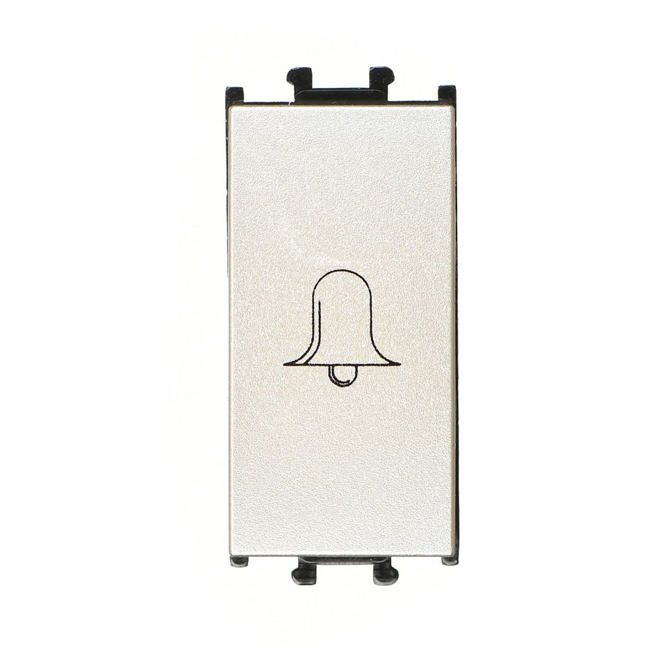 Günsan Domino Metalik Bej Vidalı Zil Butonu - 1M - 16AX 250V