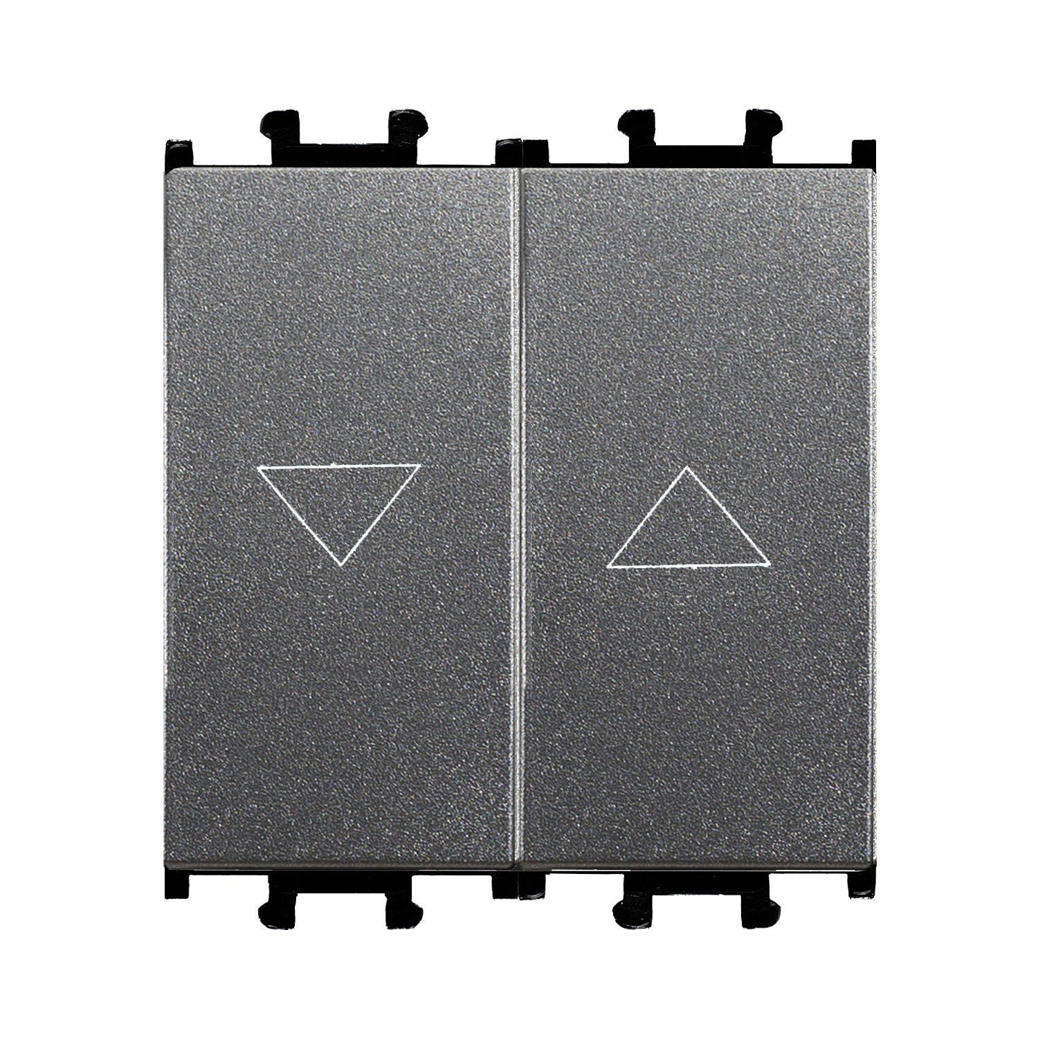 Günsan Domino Füme Çiftli Stor & Jaluzi Butonu - 2M - 16AX 250V