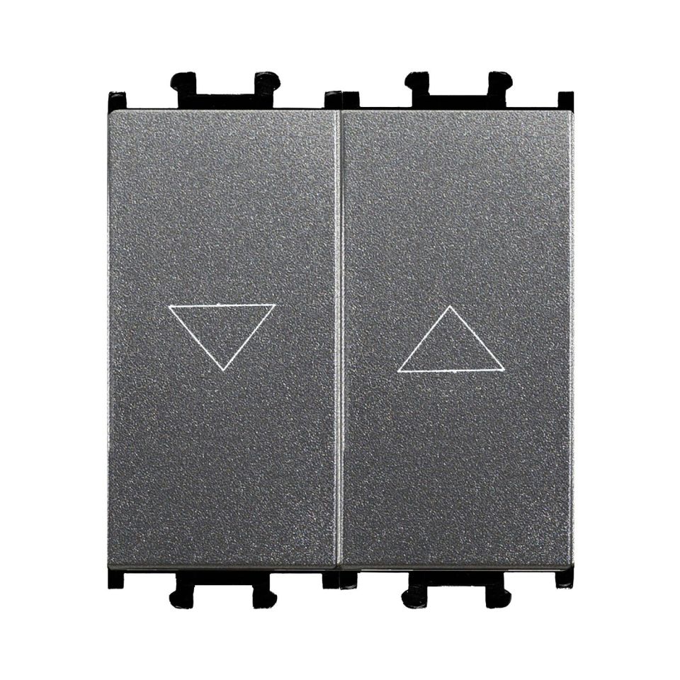 Günsan Domino Füme Çiftli Stor & Jaluzi Butonu - 2M - 16AX 250V