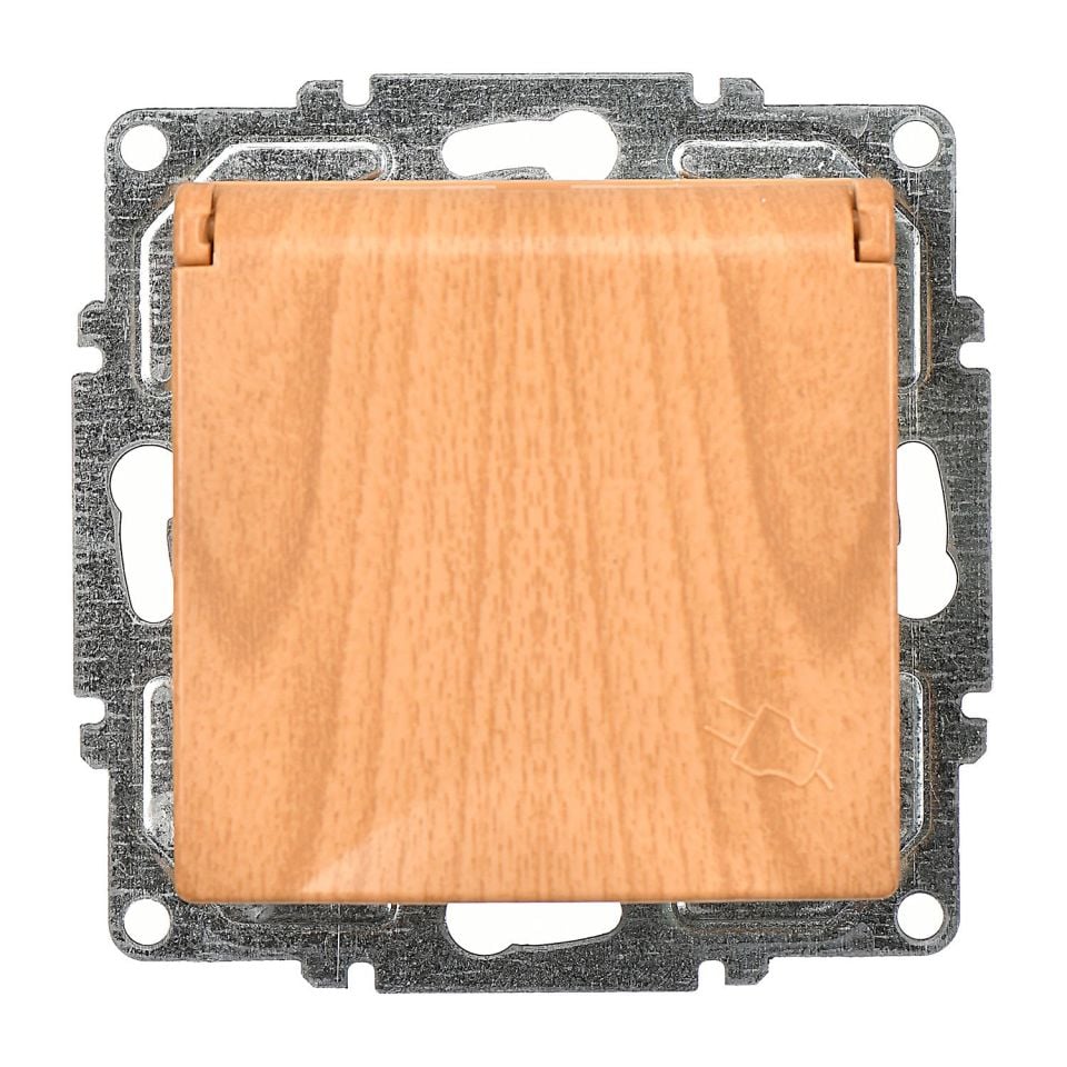 Günsan Visage Akçaağaç Kapaklı UPS Priz - Klipsli