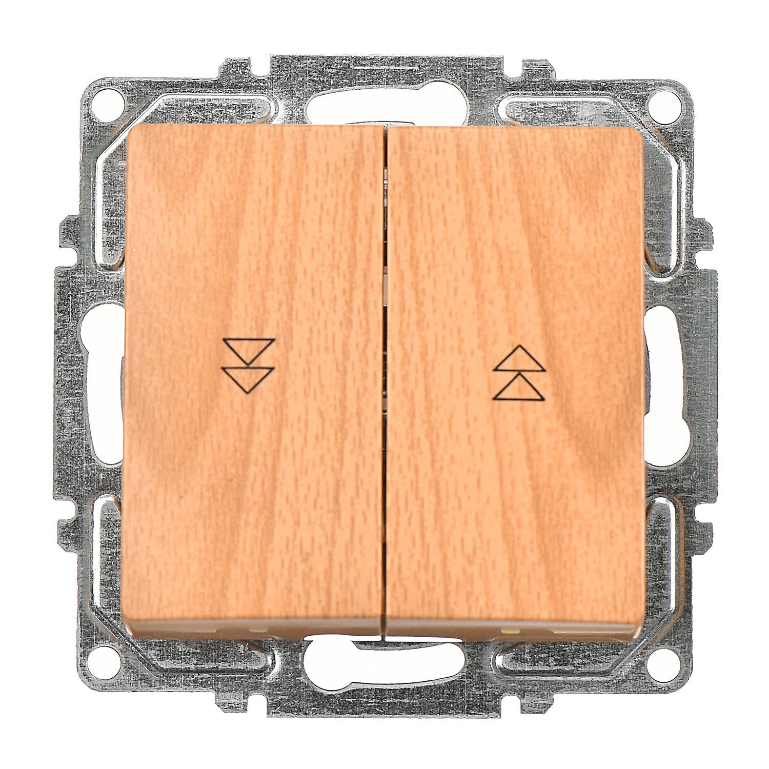 Günsan Visage Akçaağaç Jaluzi Kumanda Anahtarı - İki Düğmeli ve Klipsli 10AX 250V