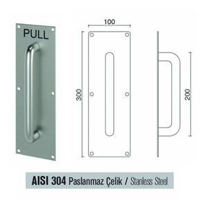 CONDİ 901P SATEN YAZILI ÇEKME KOL 10X30 CM