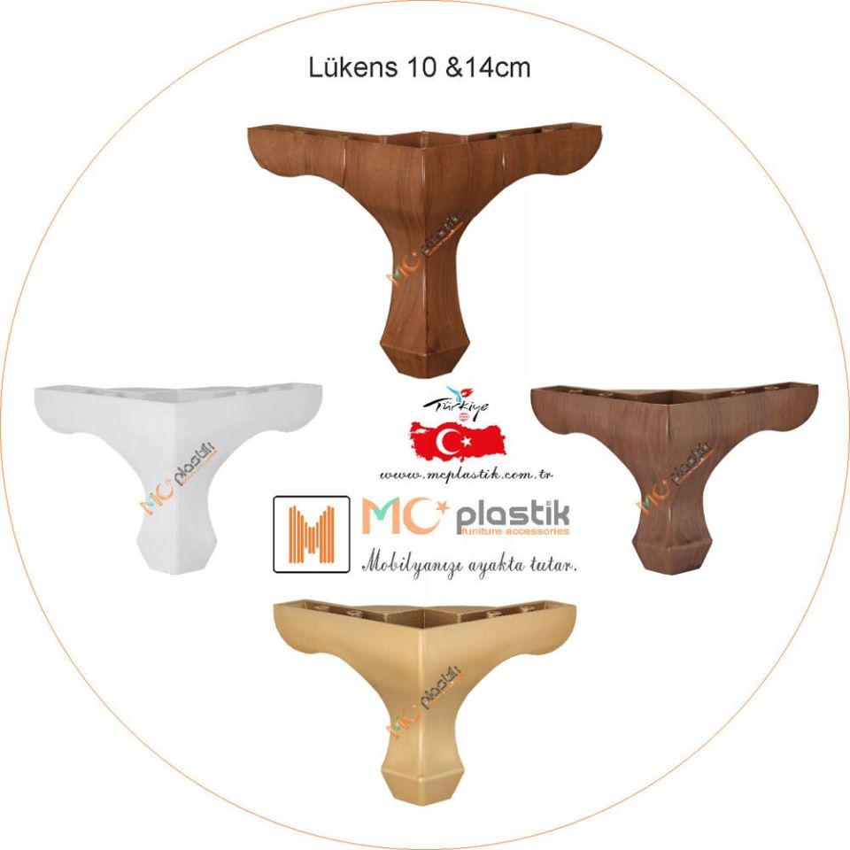 LÜKENS 14 CM BEYAZ PLASTİK AYAK