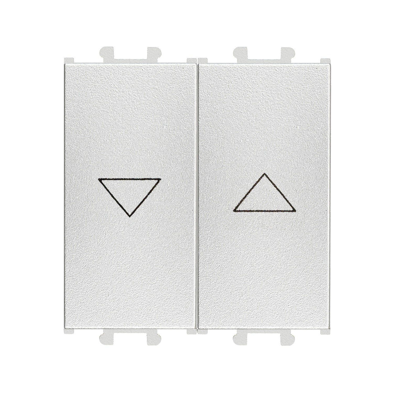 Günsan Domino Gümüş Çiftli Stor & Jaluzi Butonu - 2M - 16AX 250V