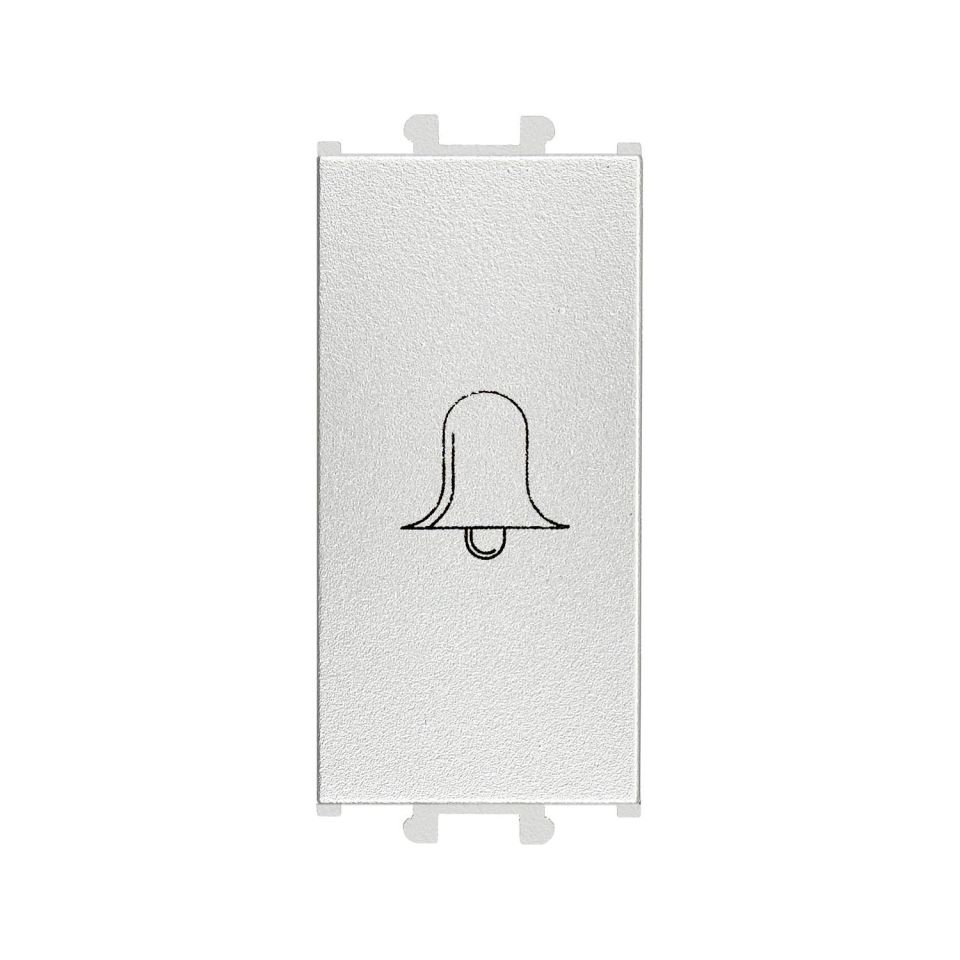 Günsan Domino Gümüş Vidalı Zil Butonu - 1M - 16AX 250V