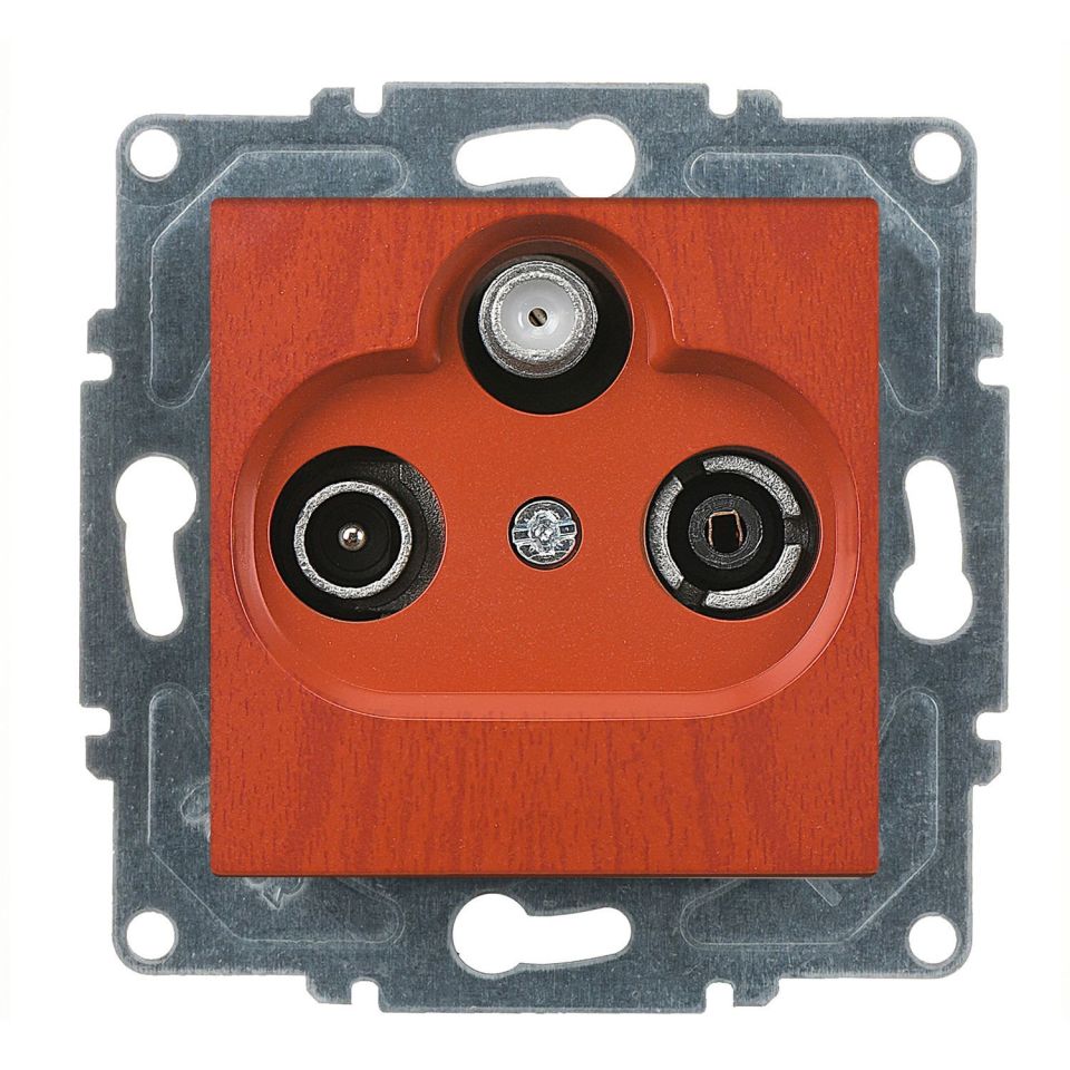 Günsan Visage Kiraz Vidalı Uydu Prizi Geçişli (Sat-TV-Radyo)