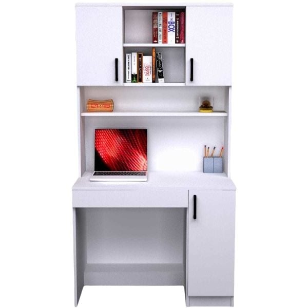 Kütüphaneli Çalışma Masası