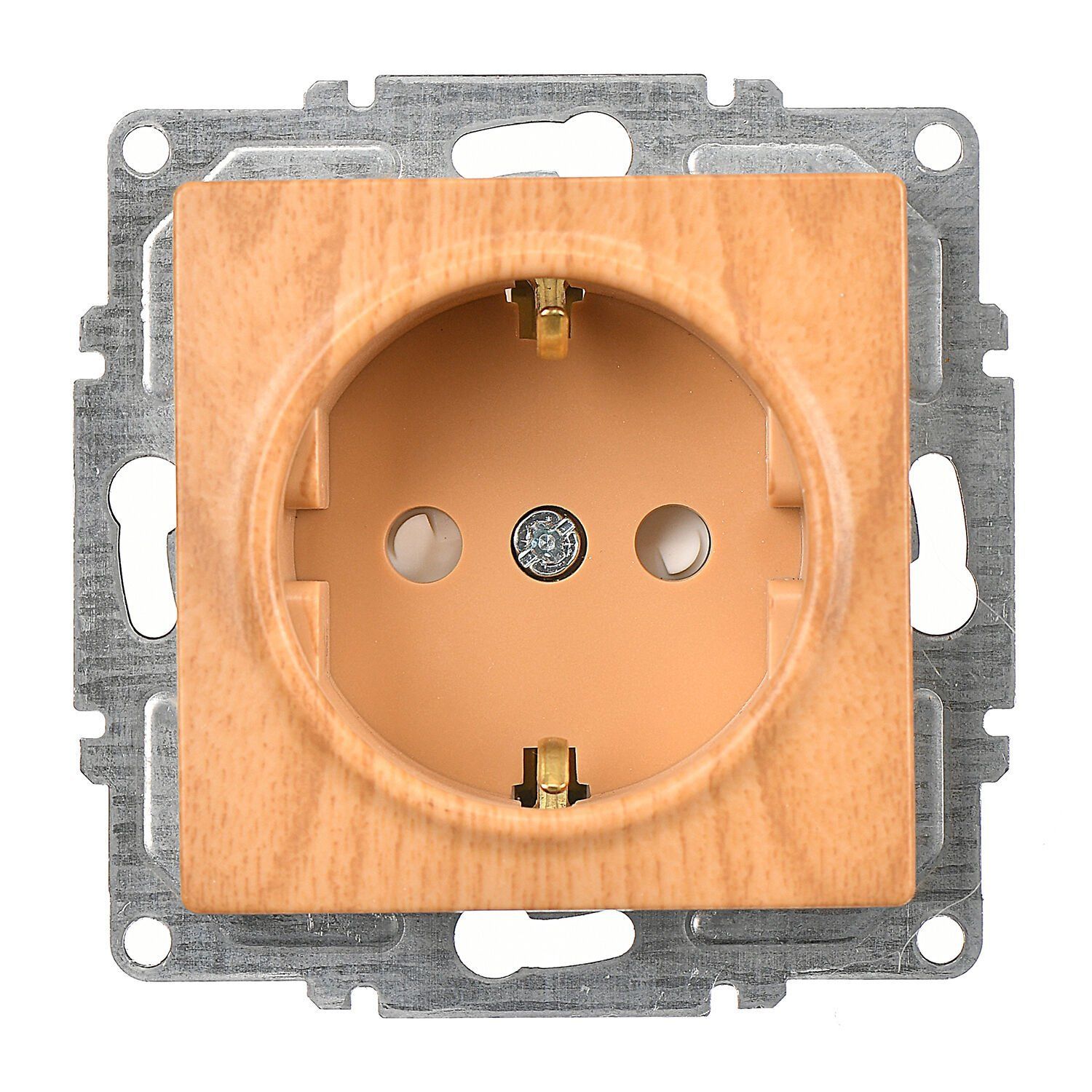 Günsan Visage Akçaağaç Çocuk Korumalı Topraklı Priz - 16A 250V - Vidalı