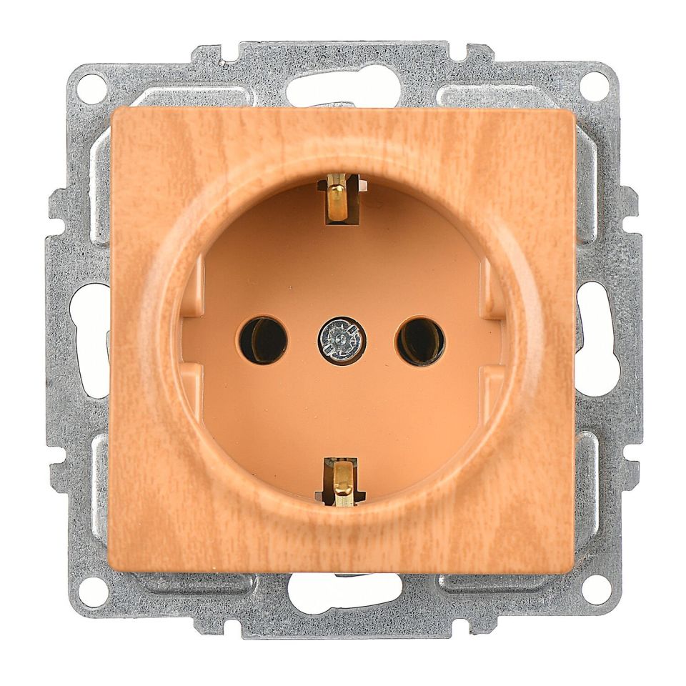 Günsan Visage Akçaağaç Topraklı Priz- 16A 250V - Vidalı