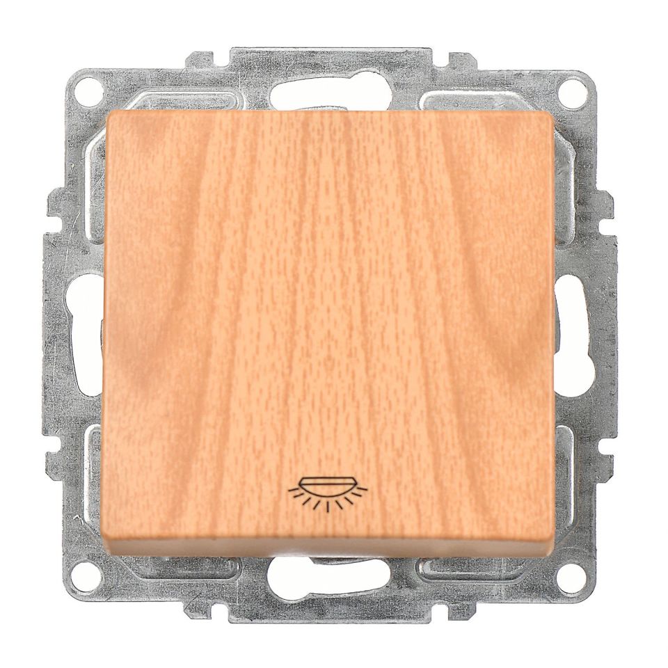 Günsan Visage Akçaağaç Vidalı Liht Anahtar - 10AX 250V