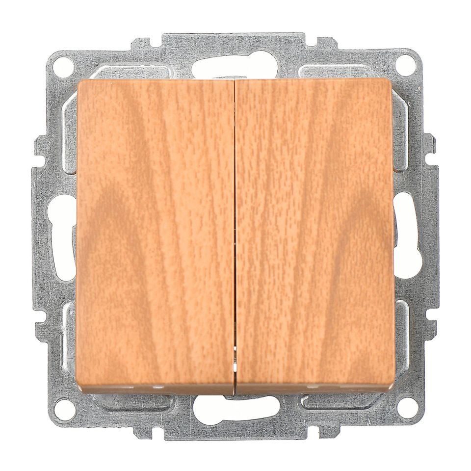 Günsan Visage Akçaağaç Vidalı Komütatör Anahtar 10AX 250V