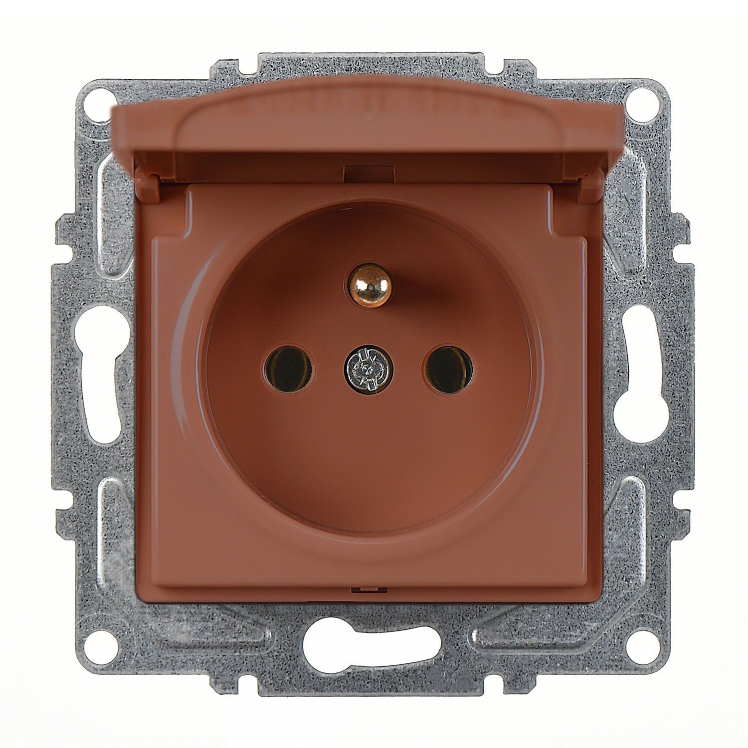 Günsan Visage Ceviz Kapaklı UPS Priz - Klipsli