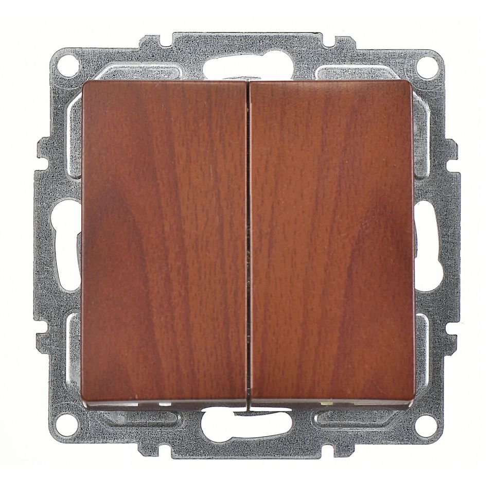 Günsan Visage Ceviz Klipsli Komütatör Anahtar 10AX 250V