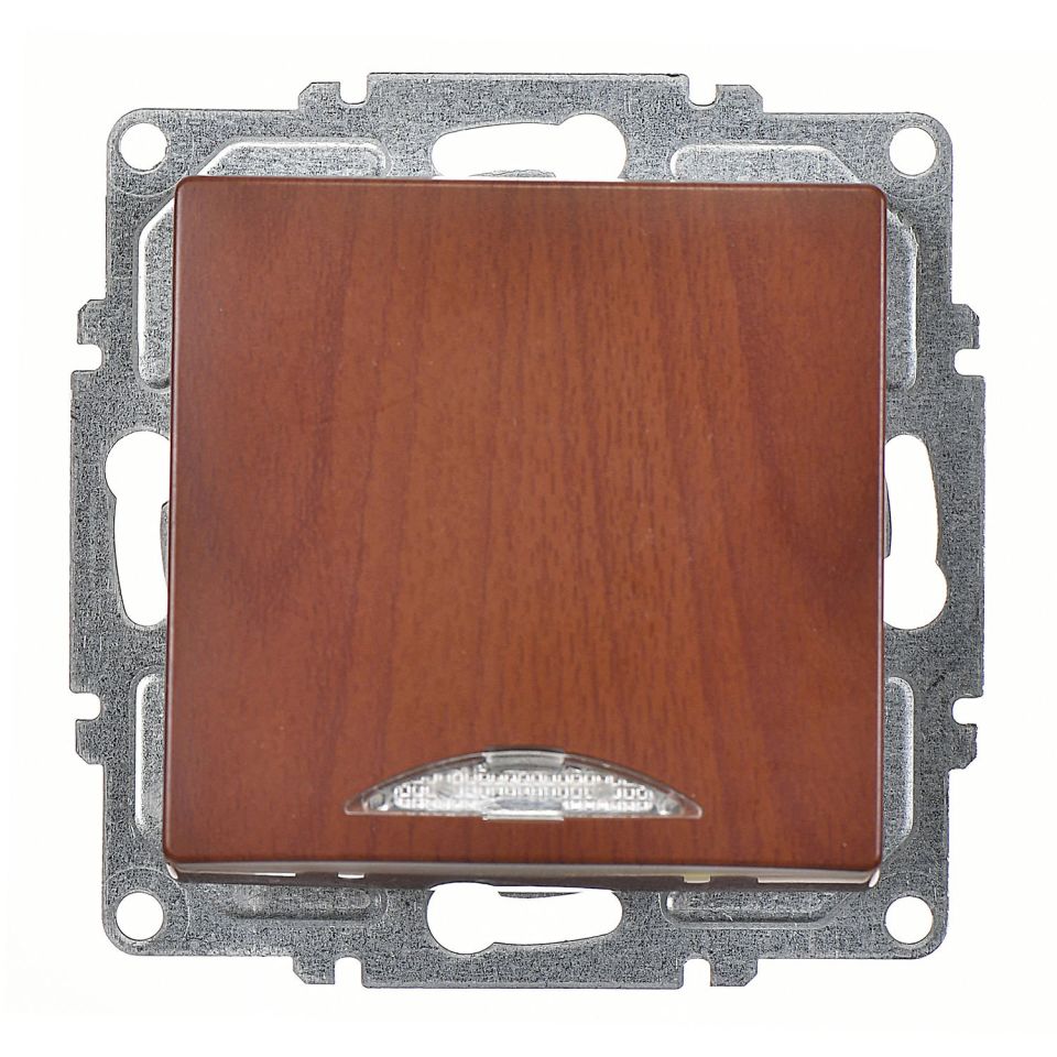 Günsan Visage Ceviz Klipsli Işıklı Anahtar