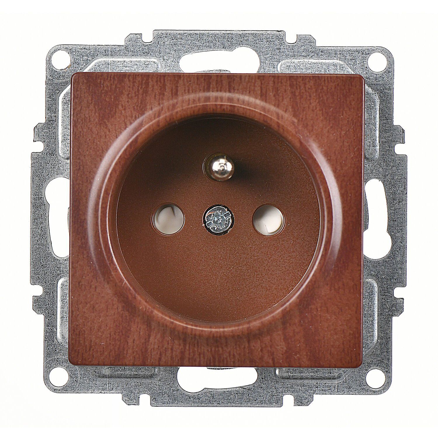 Günsan Visage Ceviz Çocuk Korumalı UPS Priz - 16A 250V - Vidalı