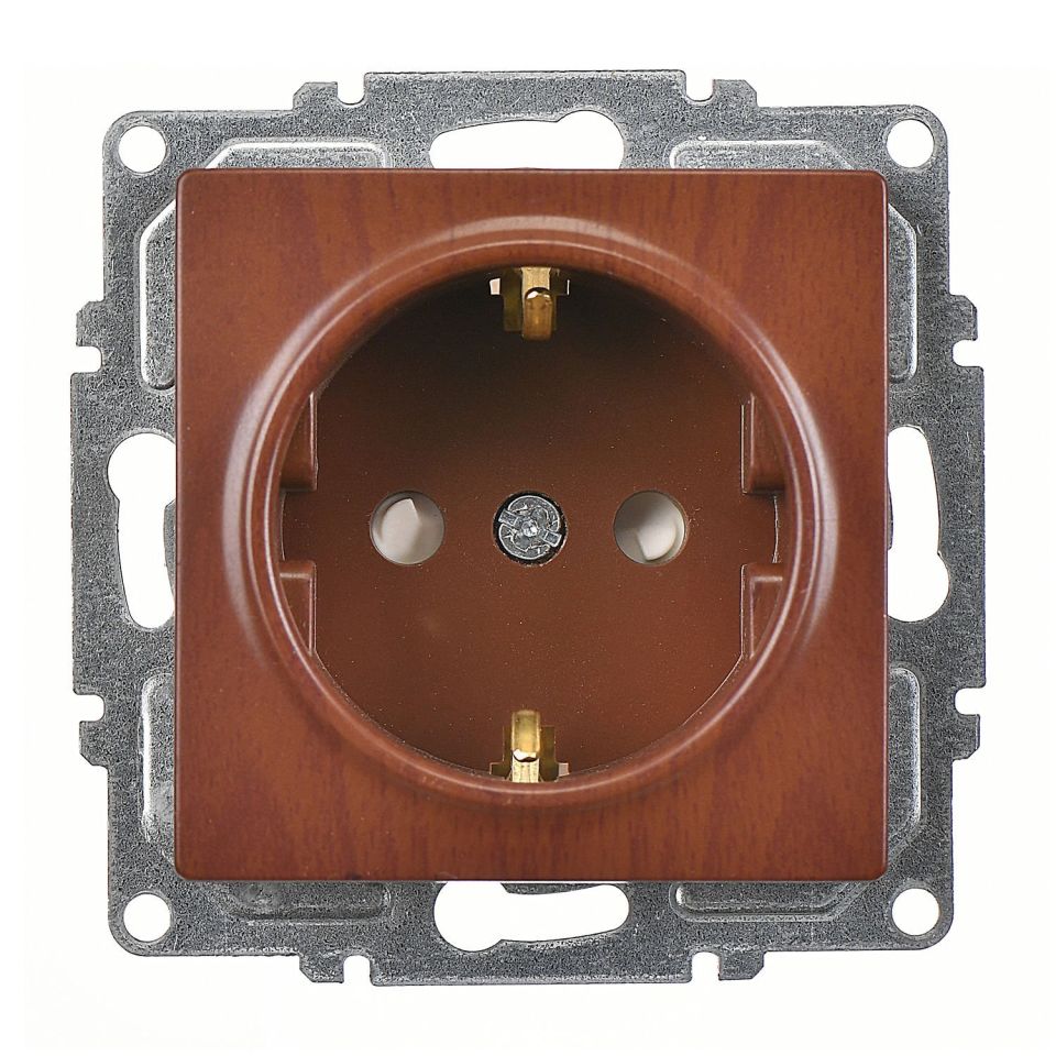 Günsan Visage Ceviz Çocuk Korumalı Topraklı Priz - 16A 250V - Vidalı