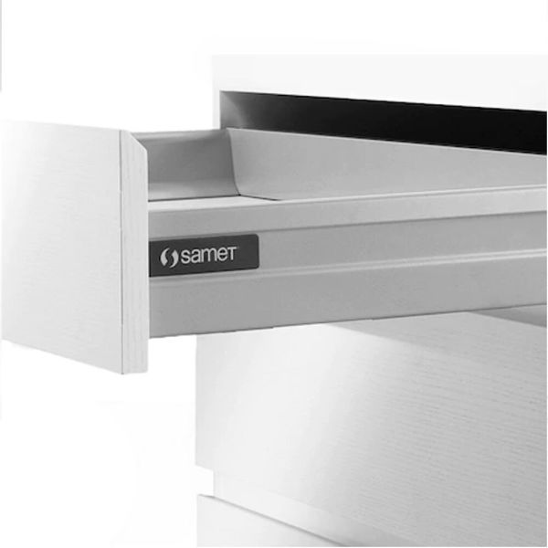 Smart Box 50 cm Bordürsüz Gri Çekmece Rayı