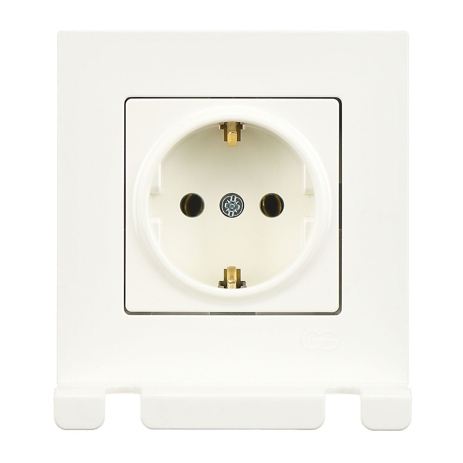 Günsan Eqona Fildişi Beyazı Pratik Fiş Tutucu Topraklı Priz - Vidalı