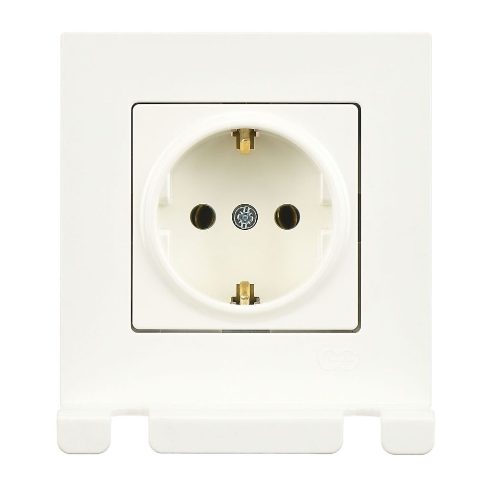 Günsan Eqona Fildişi Beyazı Pratik Fiş Tutucu Topraklı Priz - Vidalı