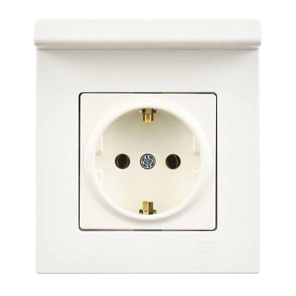 Günsan Valta Eqona Pratik Telefon Tutucu Topraklı Priz Fildişi Beyazı