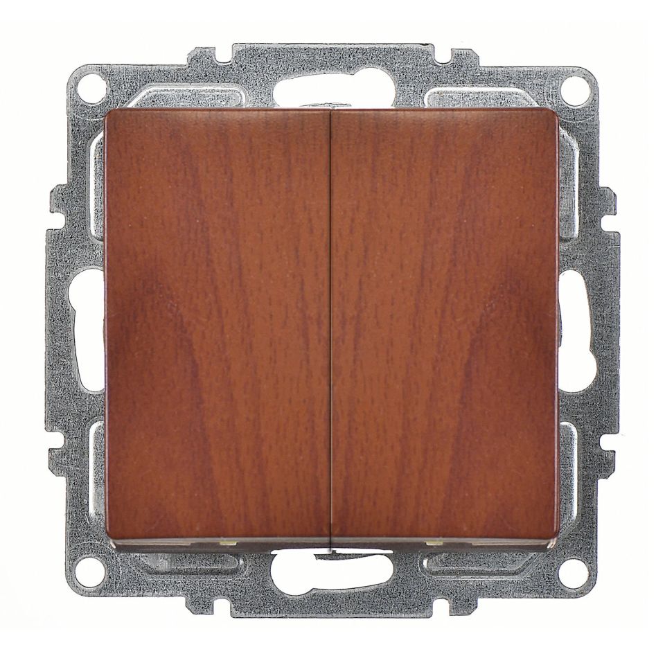 Günsan Visage Ceviz Vidalı Komütatör Anahtar 10AX 250V