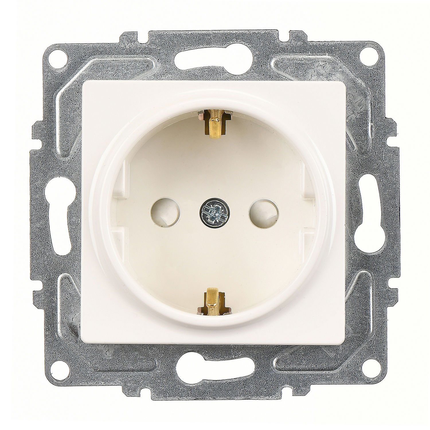 Günsan Eqona Fildişi Beyazı Çocuk Korumalı Topraklı Priz - 16A 250V - Klipsli