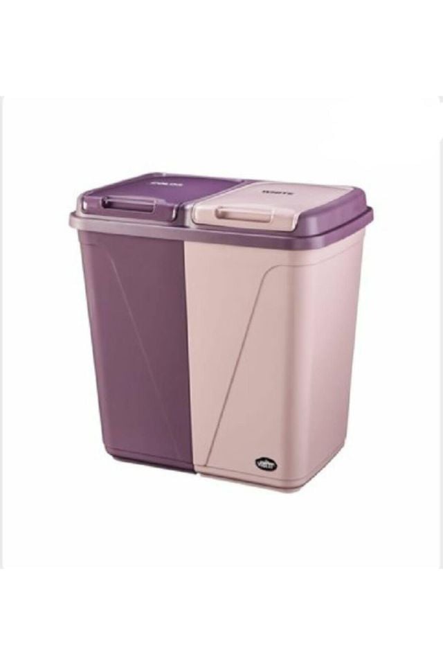 İki Bölmeli Kirli Çamaşır Sepeti 60 Litre Küçük