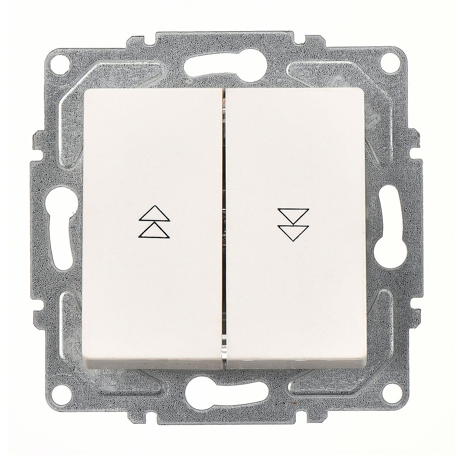 Günsan Eqona Fildişi Beyazı Jaluzi Kumanda Anahtarı - İki Düğmeli ve Klipsli 10AX 250V (İki Düğmeli) (klipsli) Fildişi Beyazı