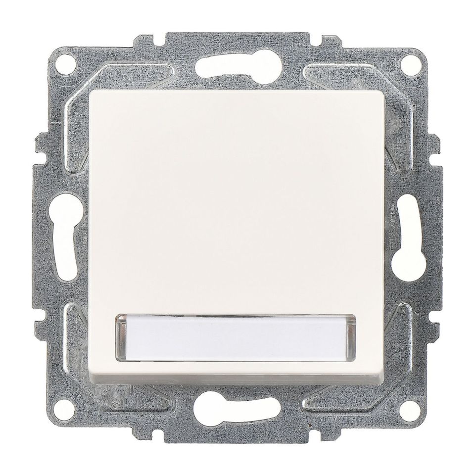 Günsan Eqona Fildişi Beyazı Klipsli Eqona Işıklı Etiketli Zil Butonu 12V Fildişi Beyazı