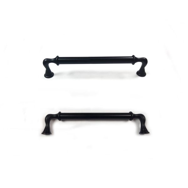 KRIPTON DÜZ SIYAH ALÜMINYUM MOBILYA KULBU