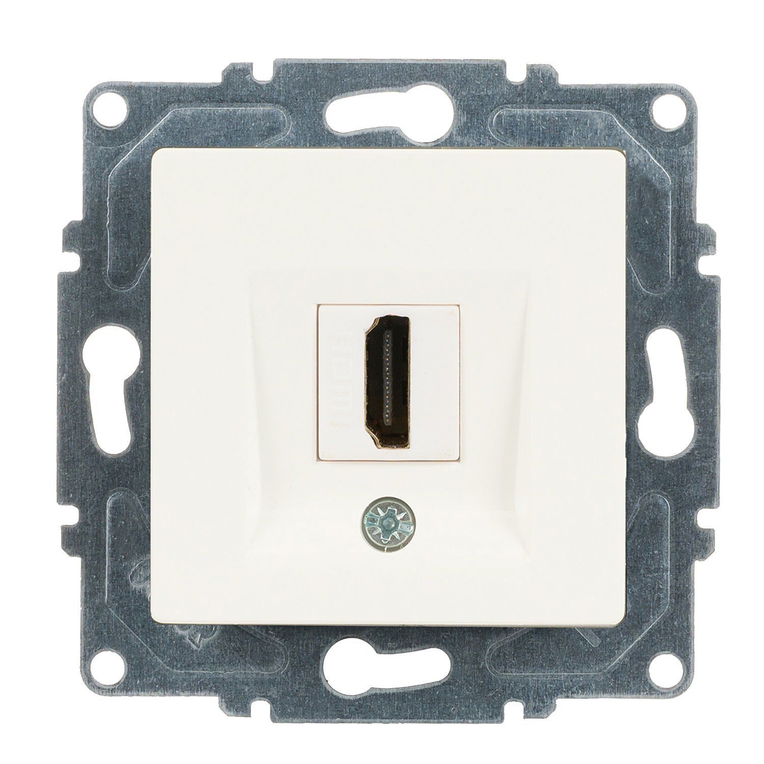 Günsan Eqona Fildişi Beyazı Vidalı HDMI Prizi