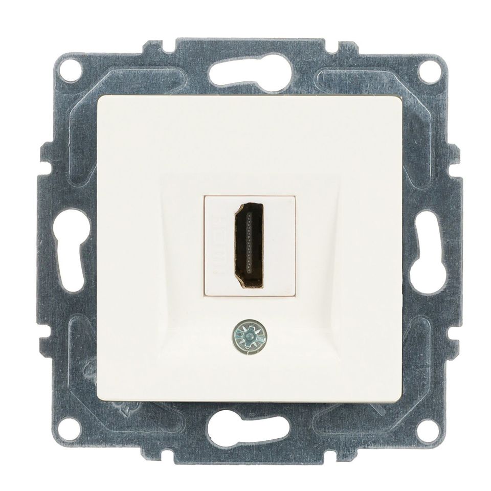 Günsan Eqona Fildişi Beyazı Vidalı HDMI Prizi