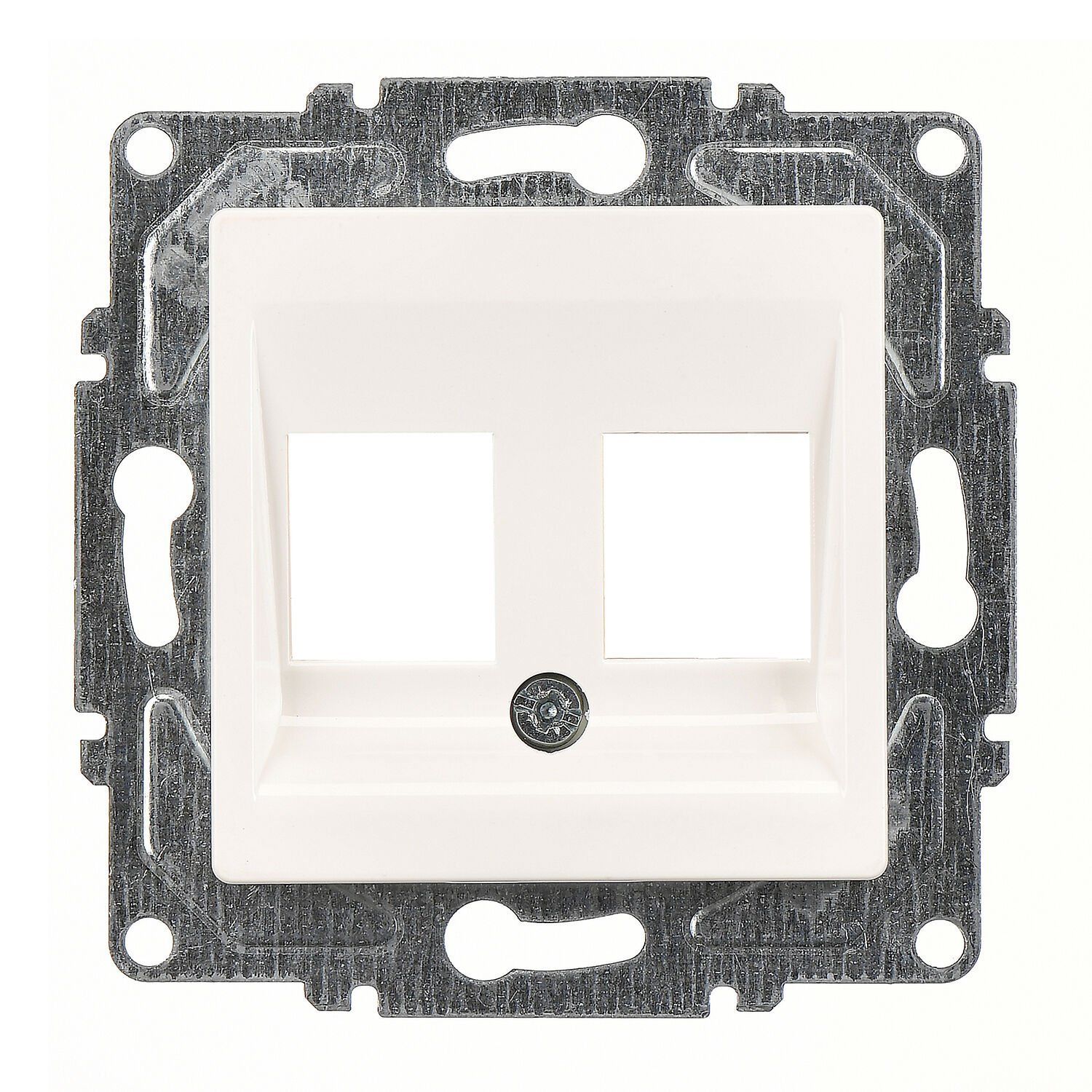 Günsan Eqona Fildişi Beyazı Vidalı İkili Data Priz - Jaksız