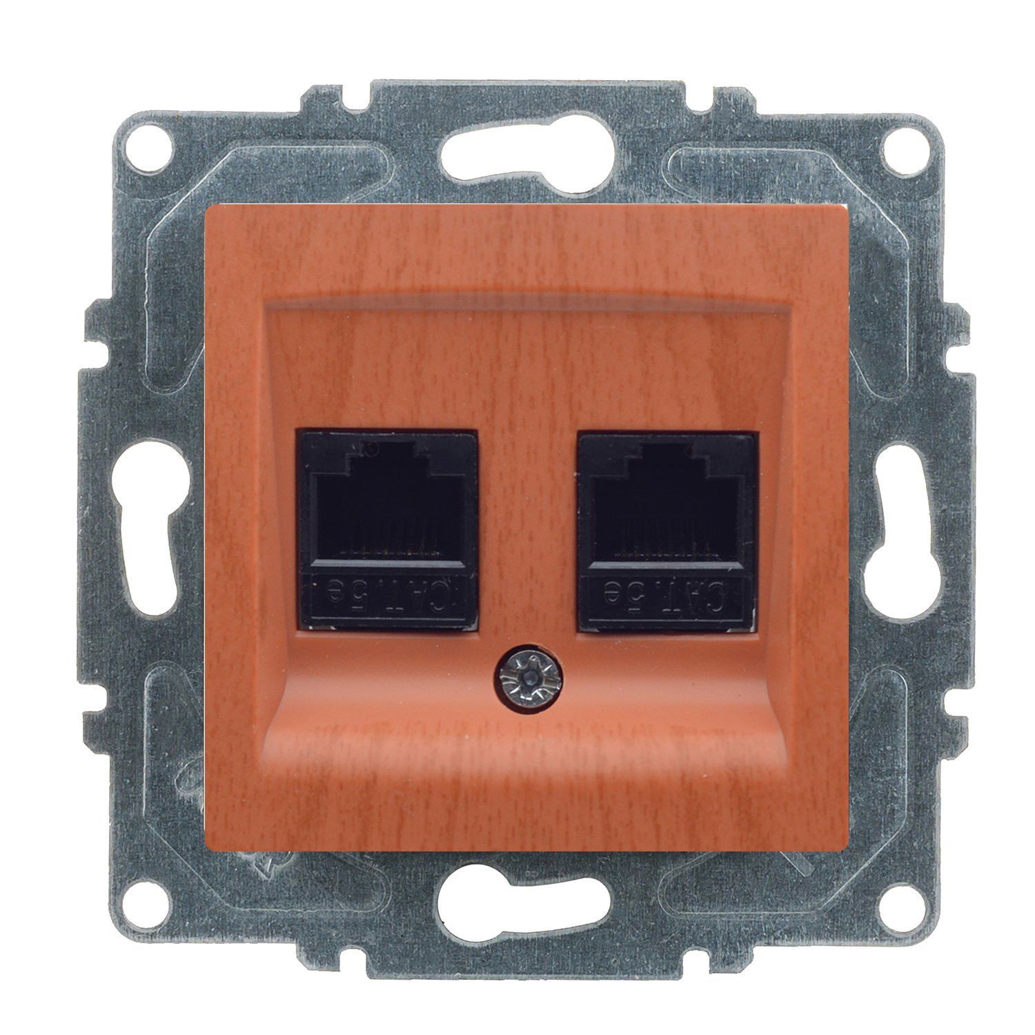 Günsan Visage Meşe Vidalı İkili Data Prizi (2 x RJ45 Cat5E)