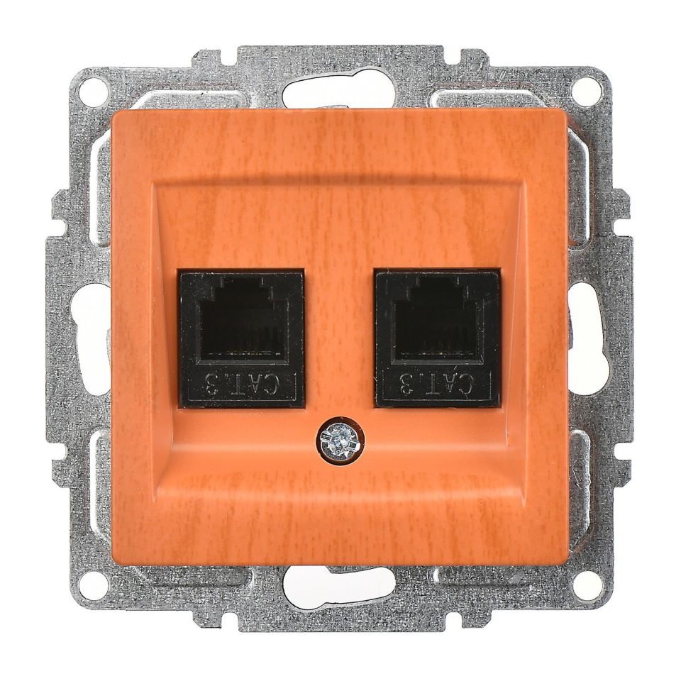 Günsan Visage İkili Nümeris Telefon Prizi (2 x Cat3) Meşe