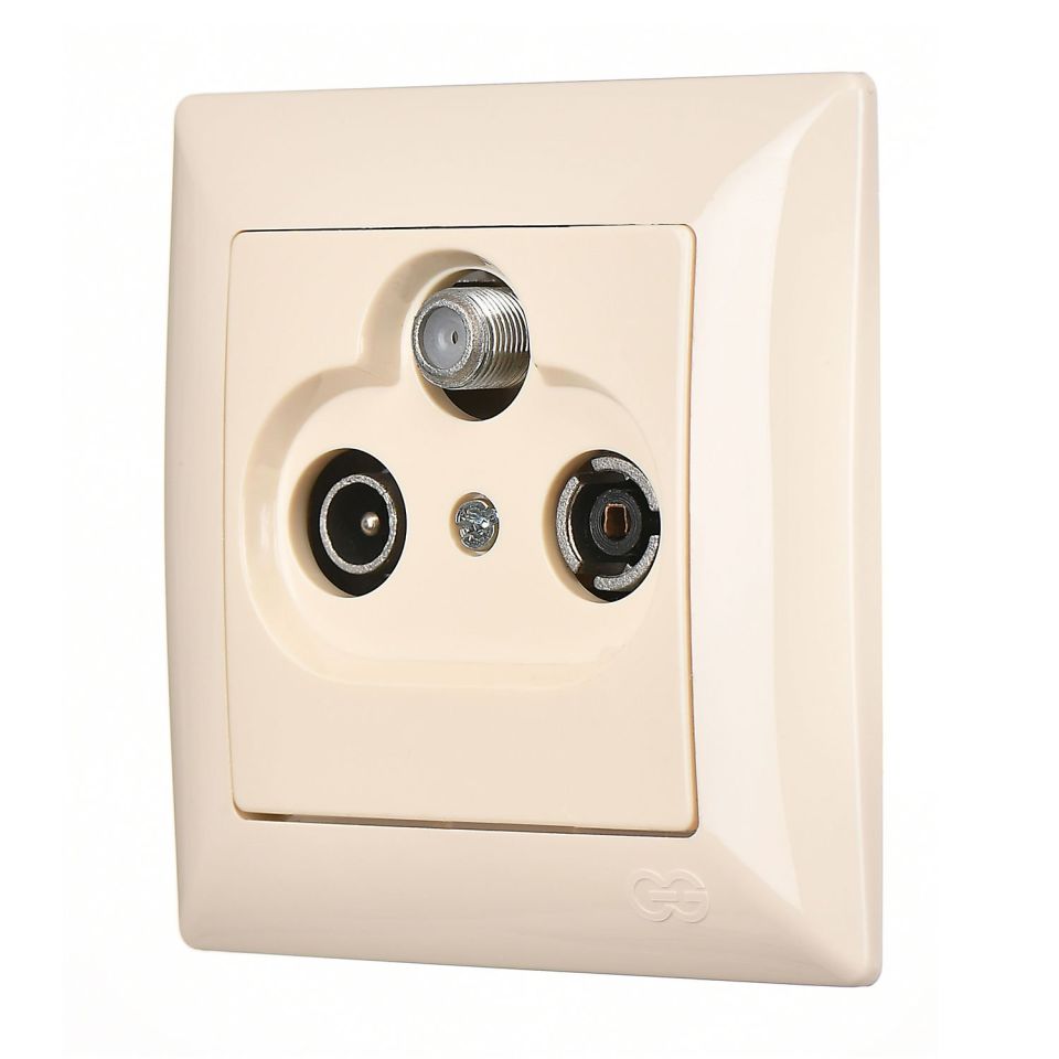 Günsan Visage Uydu Prizi Geçişli (Sat-TV-Radyo) Krem